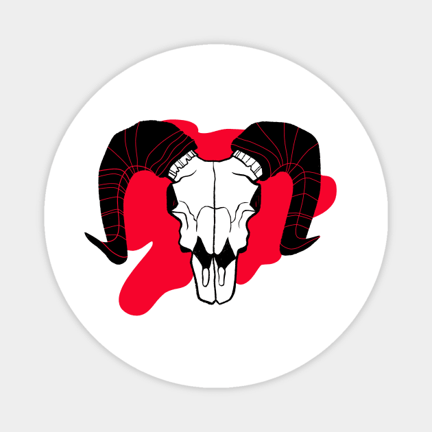 Sheep Skull Magnet by grrrenadine
